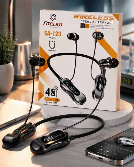 Oteam SA-123 Wireless Stereo Neckband Earphones