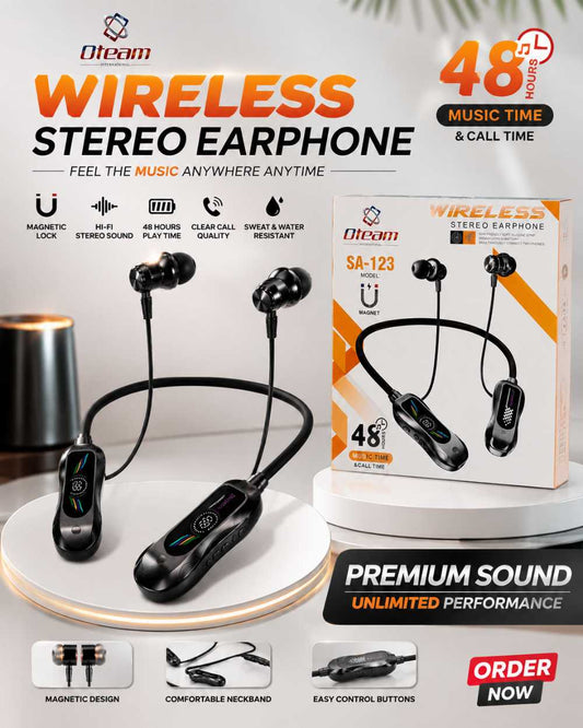 Oteam SA-123 Wireless Stereo Neckband Earphones