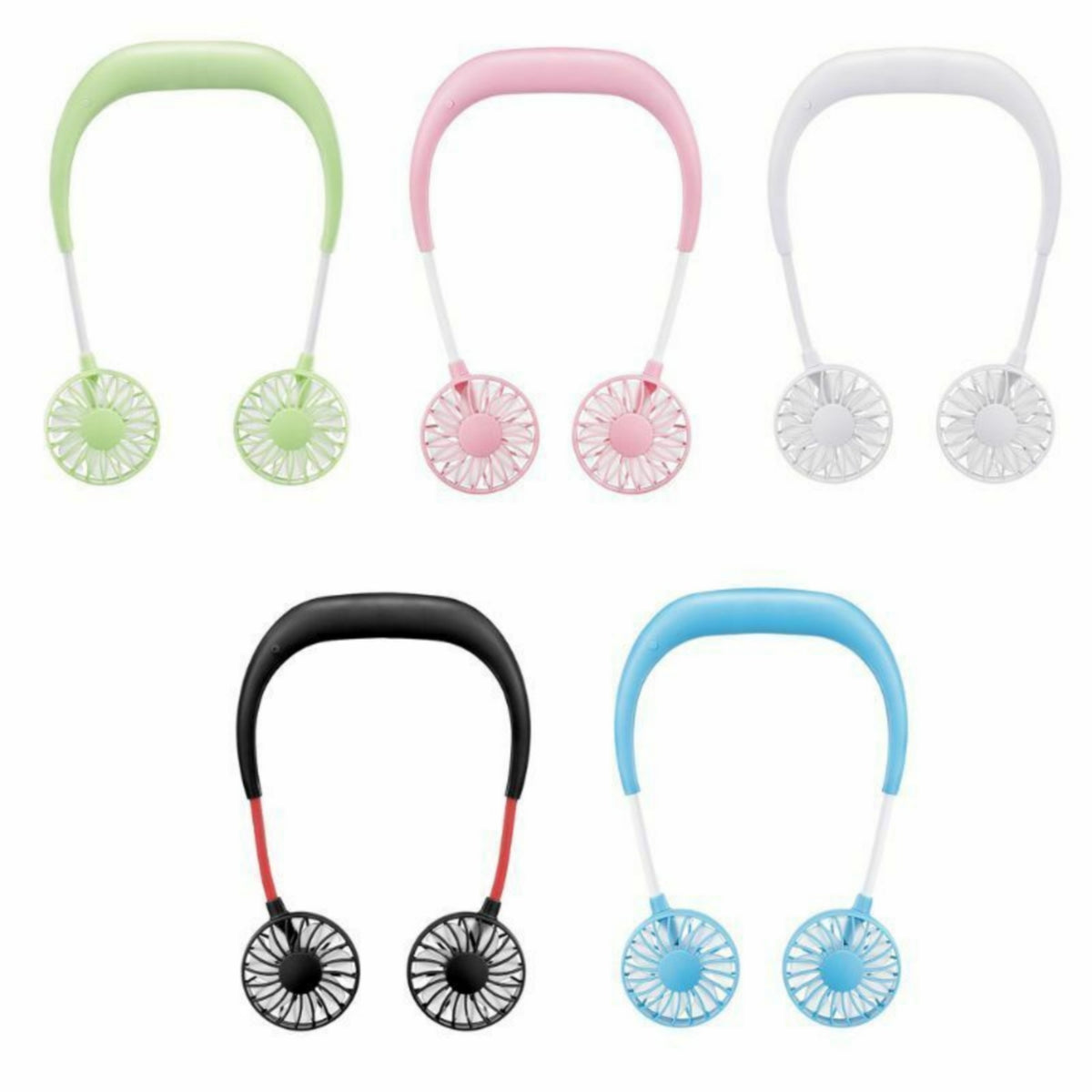 Rechargeable Neck Fan with RGB Light