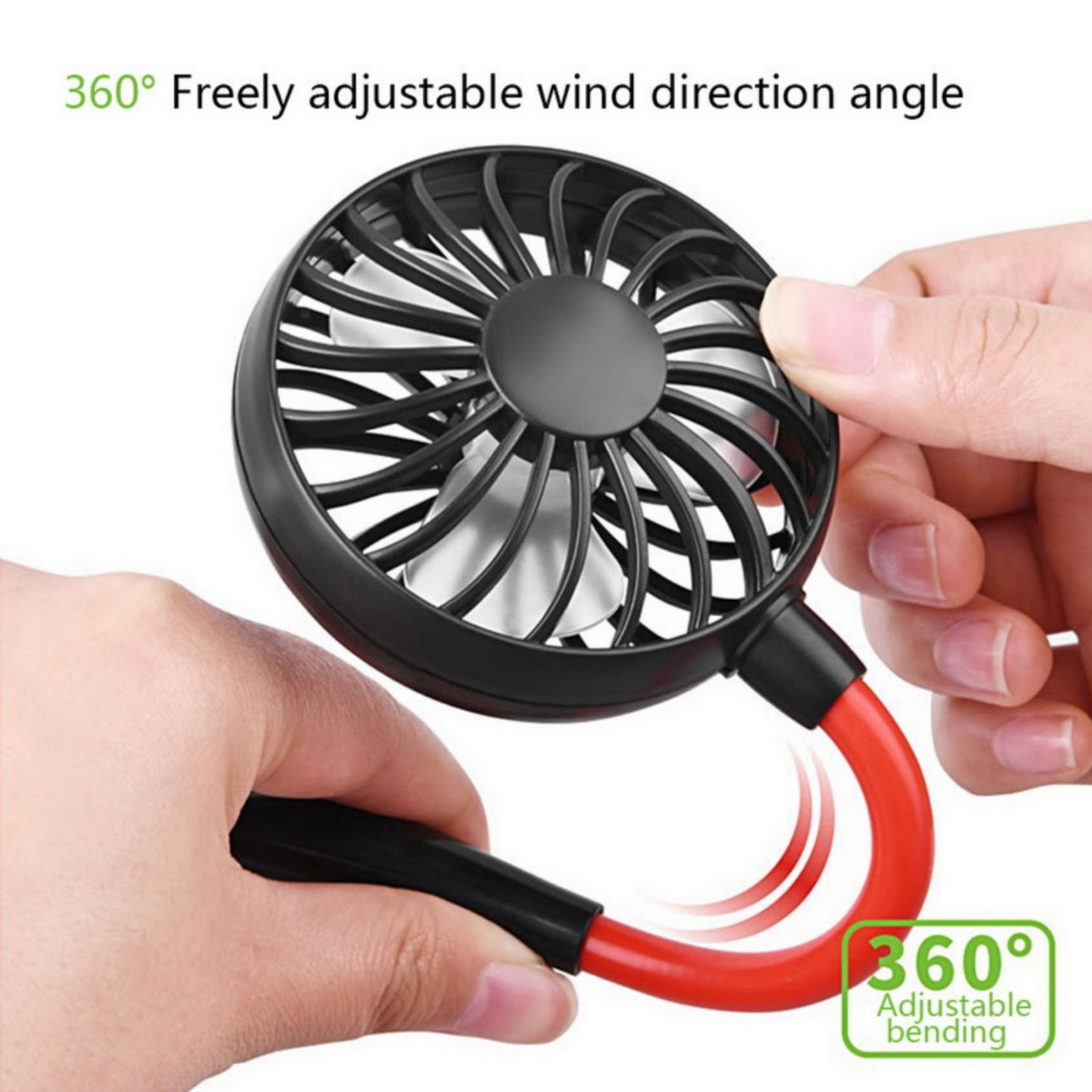 Rechargeable Neck Fan with RGB Light