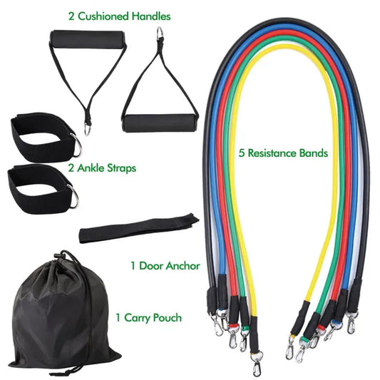 11PCS Premium Fitness Resistance Bands kit