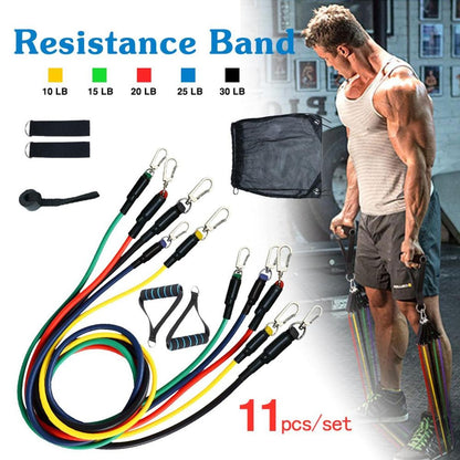 11PCS Premium Fitness Resistance Bands kit