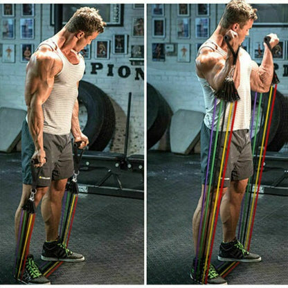 11PCS Premium Fitness Resistance Bands kit