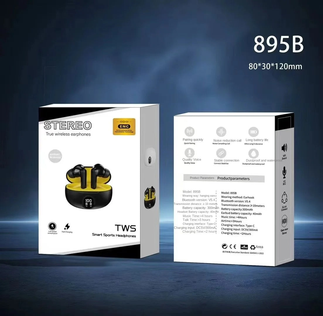 Wireless Earbuds with LED Display